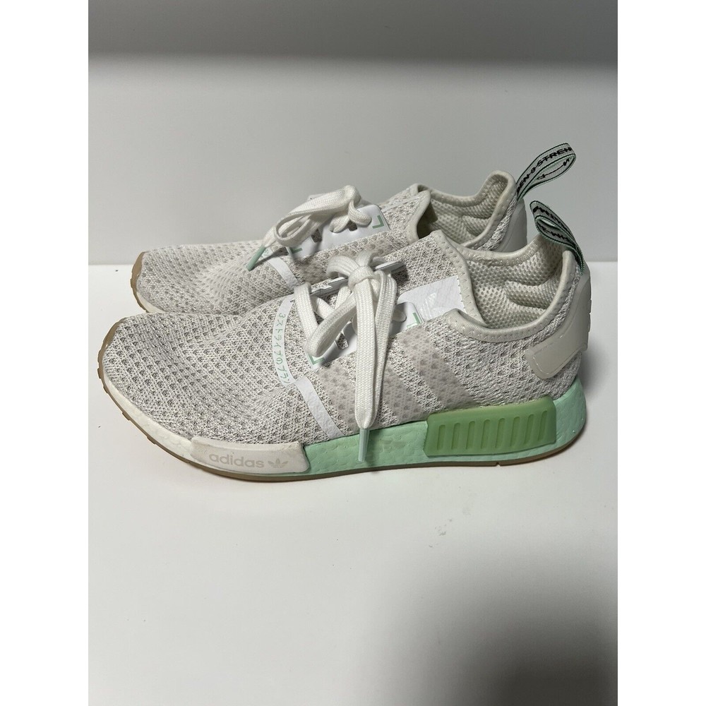 Size 8.5 - adidas NMD R1 Knit White Blush Green 2020